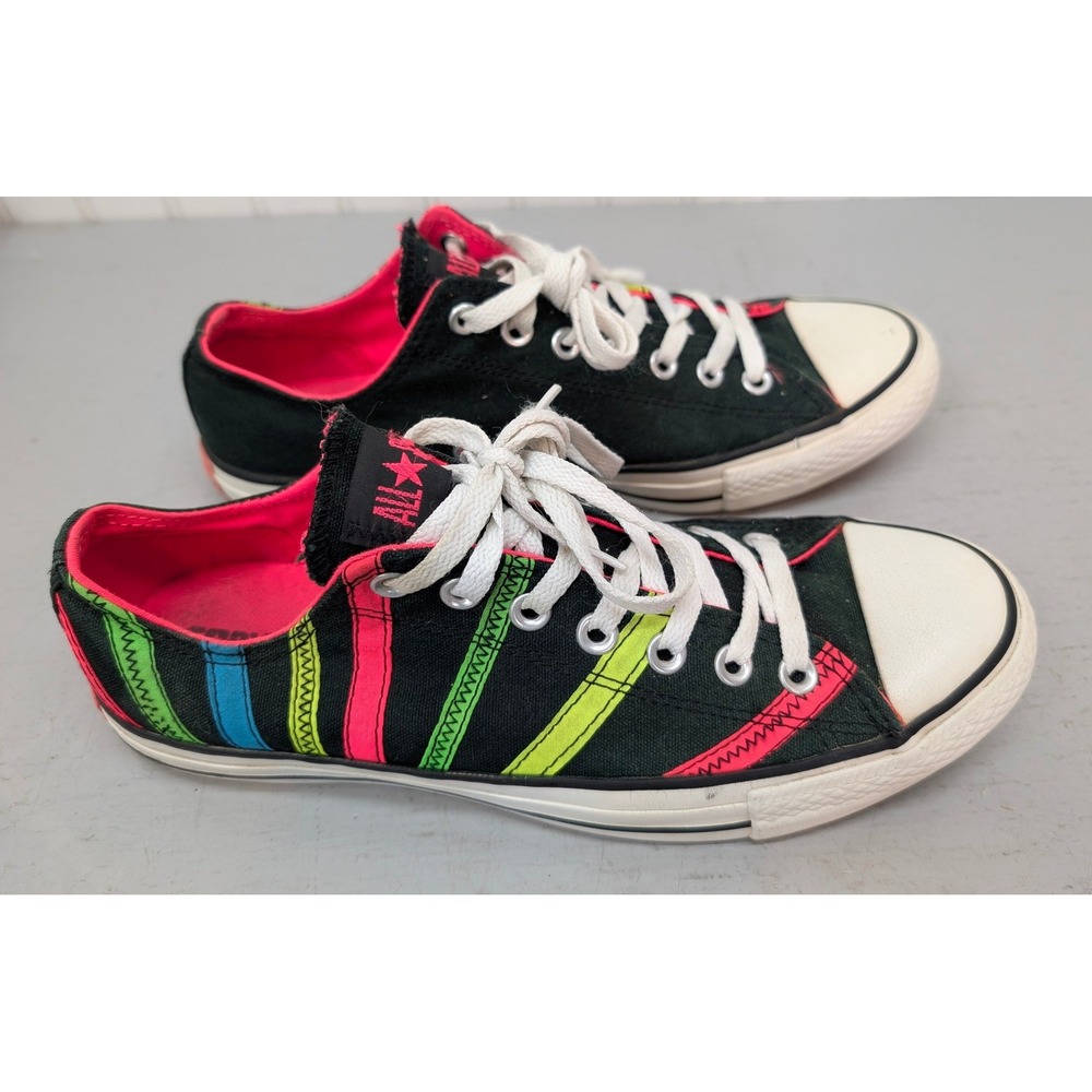 Converse Chuck Taylor All Star Low Top Sneakers 531739F Women's 11 Neon Stripes